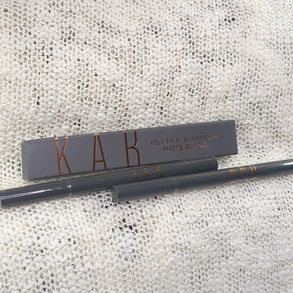 KAB Cosmetics DUO Liquid Liner in Matte Black, 2x 1g/0.035oz